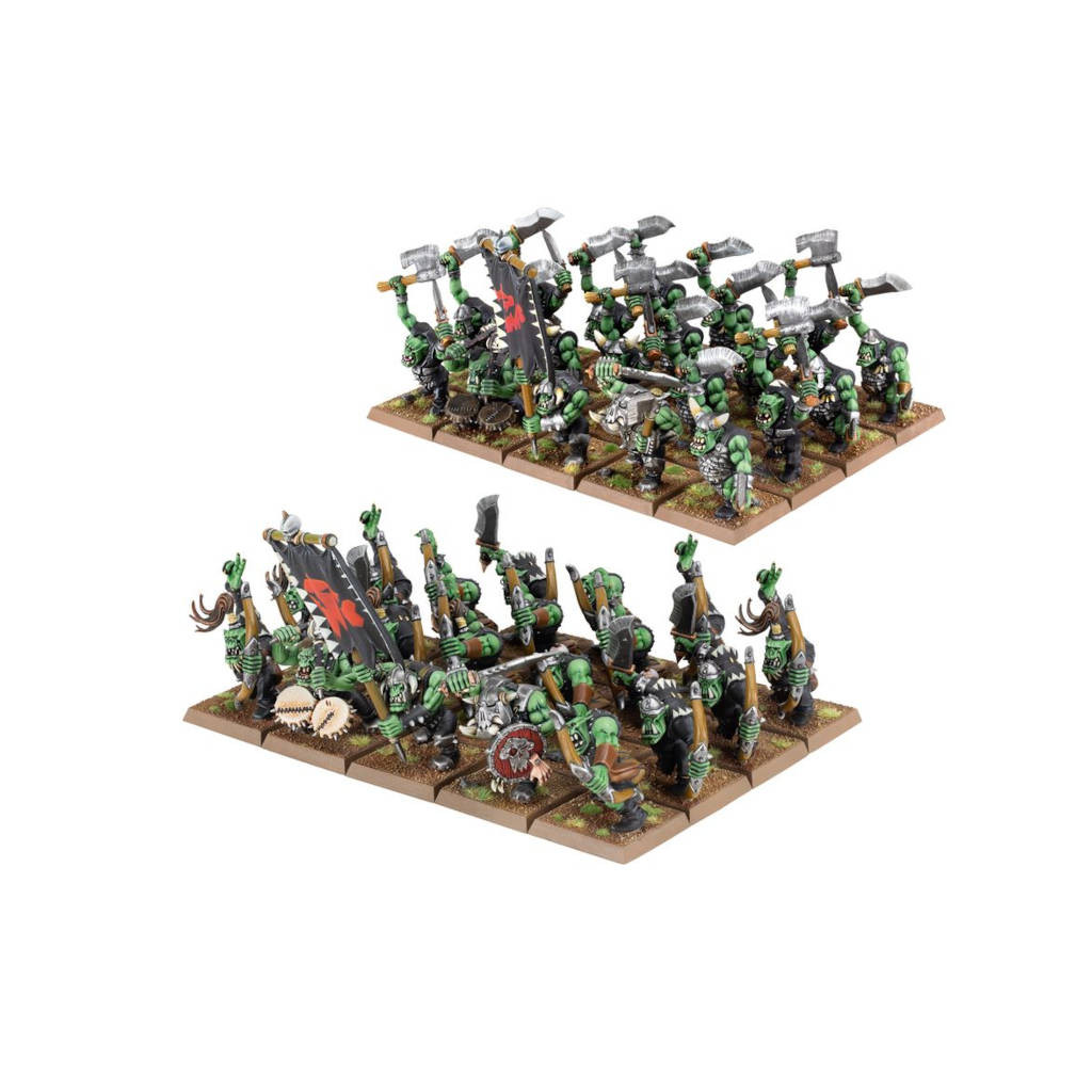 Warhammer : The Old World - Orc & Goblin Tribes - Orc Boyz and Orc Arrer Boyz Mobs