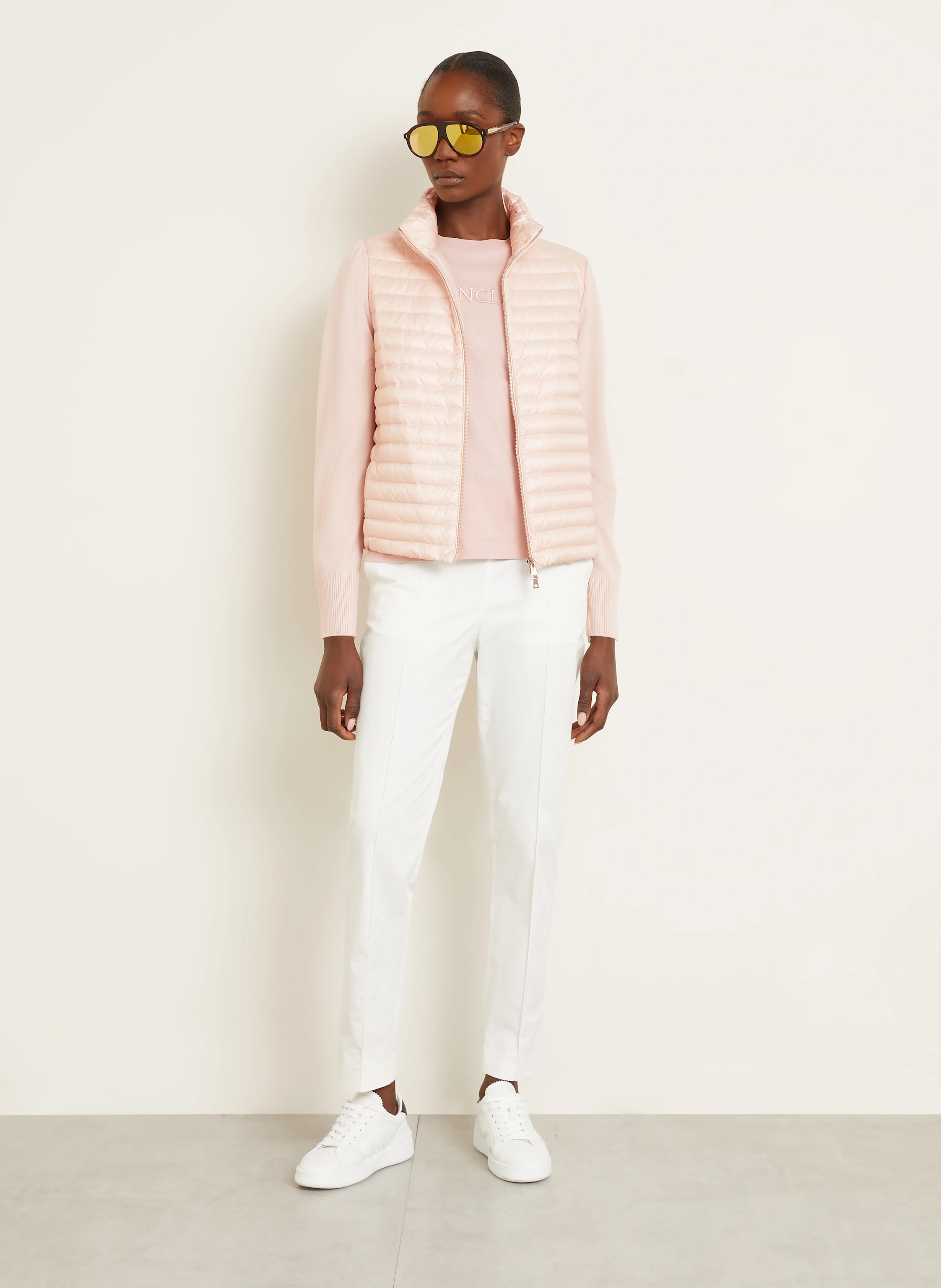 MONCLER Daunenjacke TRICOT im Materialmix