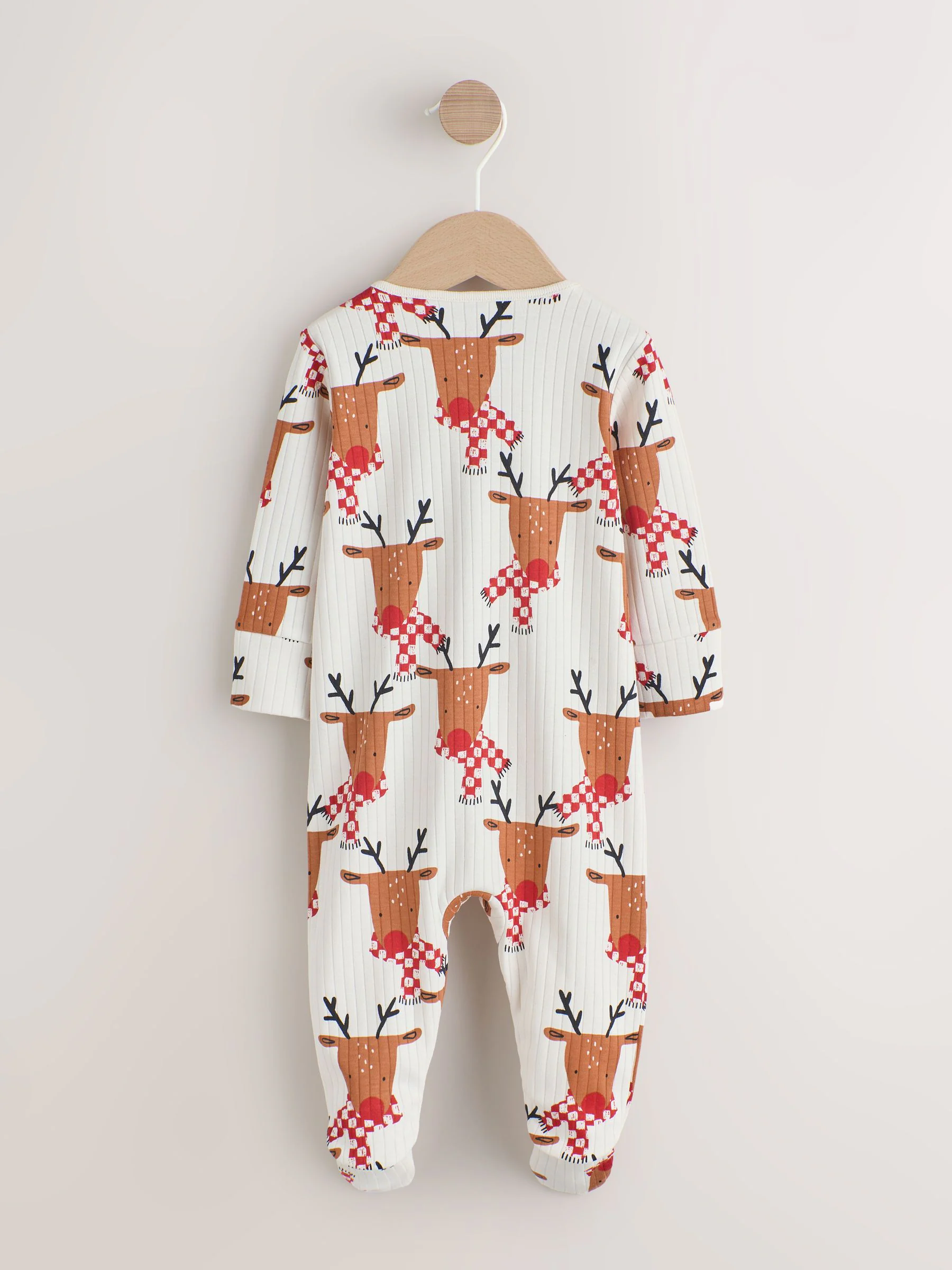 Ecru - Baby Kerstmis Rendier Pyjama (0mnd-3jr)