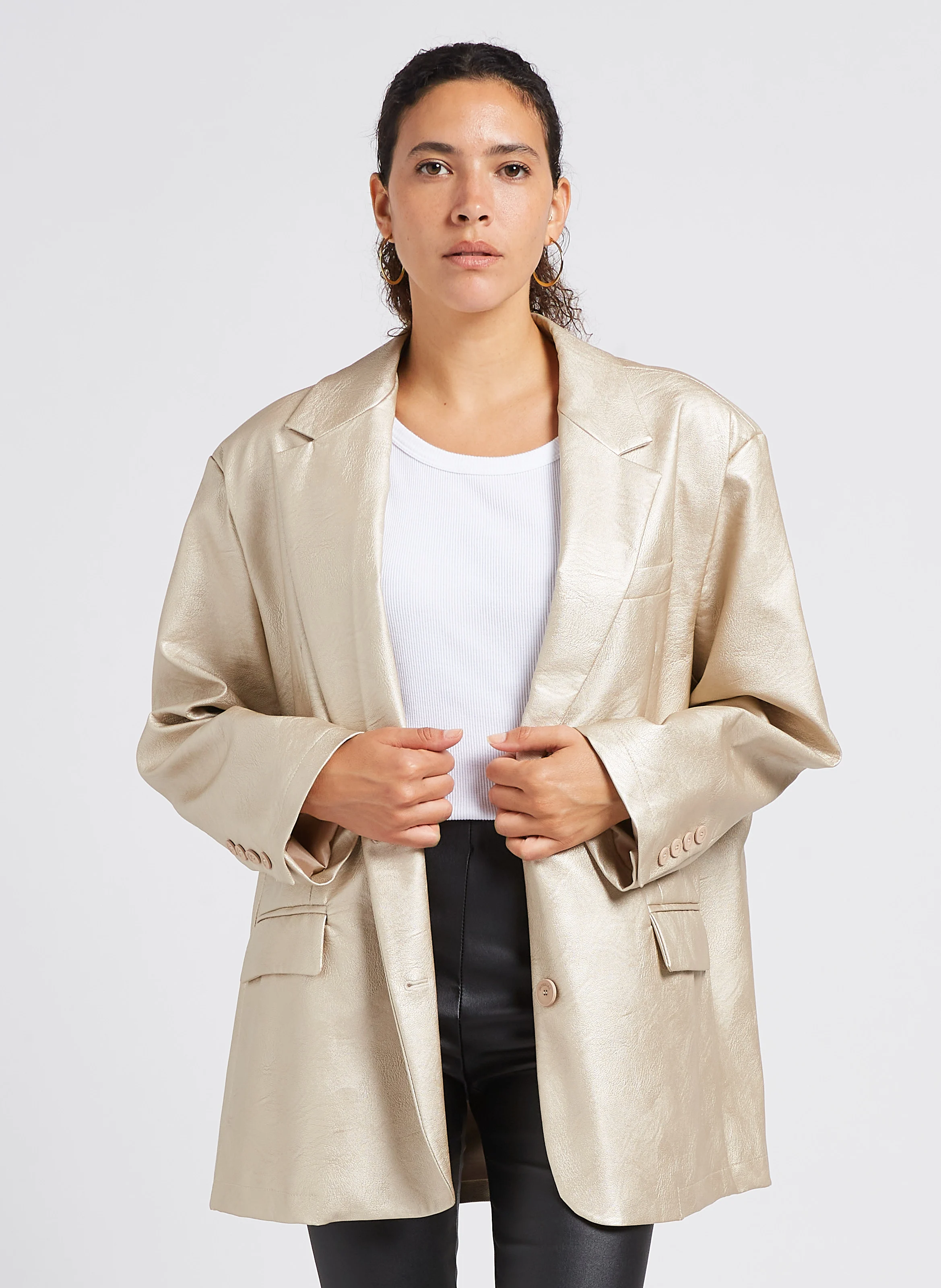Veste blazer oversize| Beige