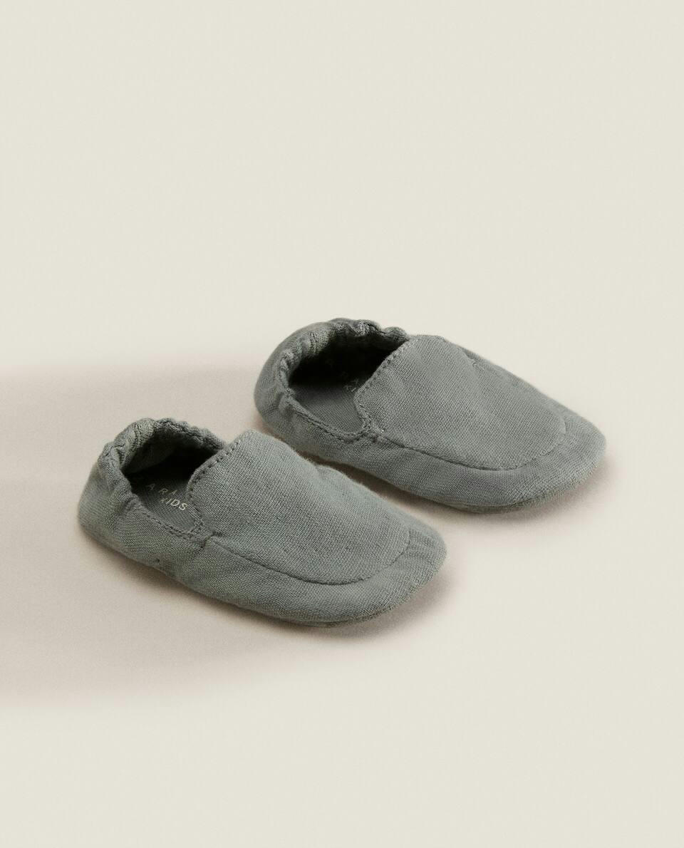 Botinhas de algodão estilo mocassim