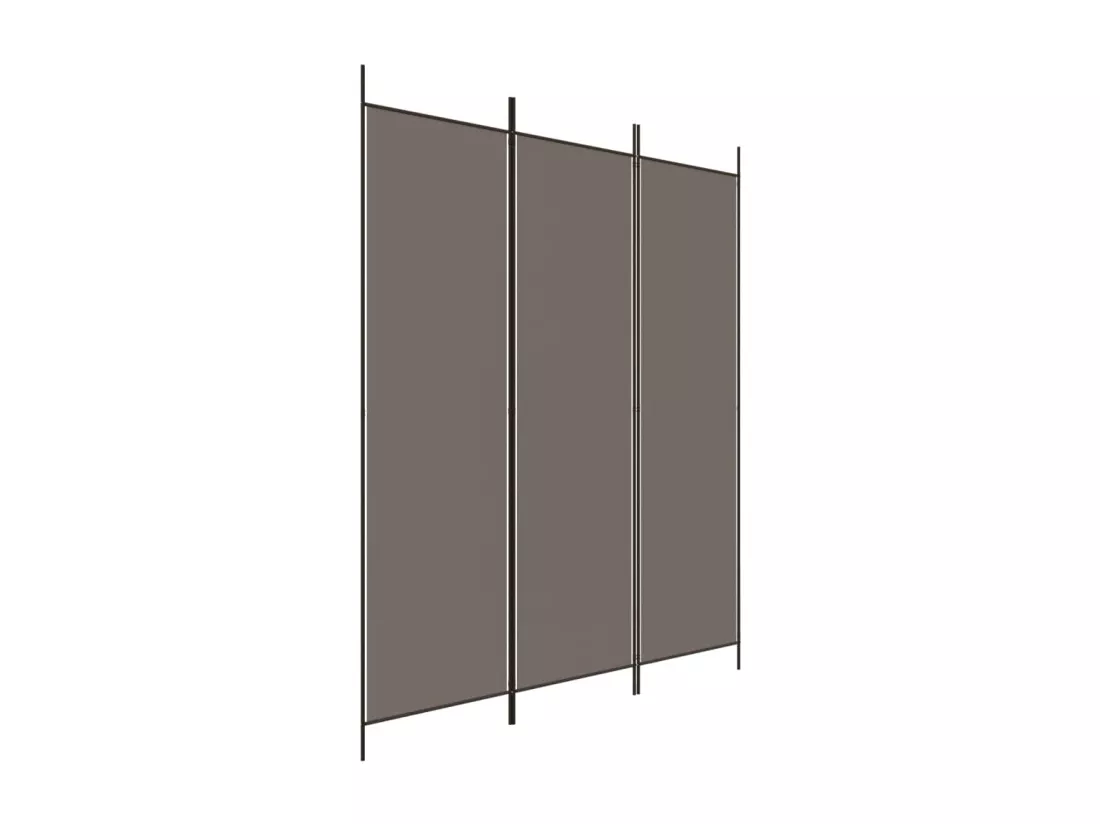Cloison de séparation 3 panneaux Anthracite 150x220 cm Tissu