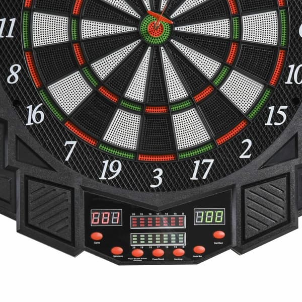 Elektronisk Dartskive Med Dør Inkl. 4 Led 216 Spill 12 Piler Opp Til 8 Spillere Abs + Pp 49 X 54,6 X 5,5 Cm.