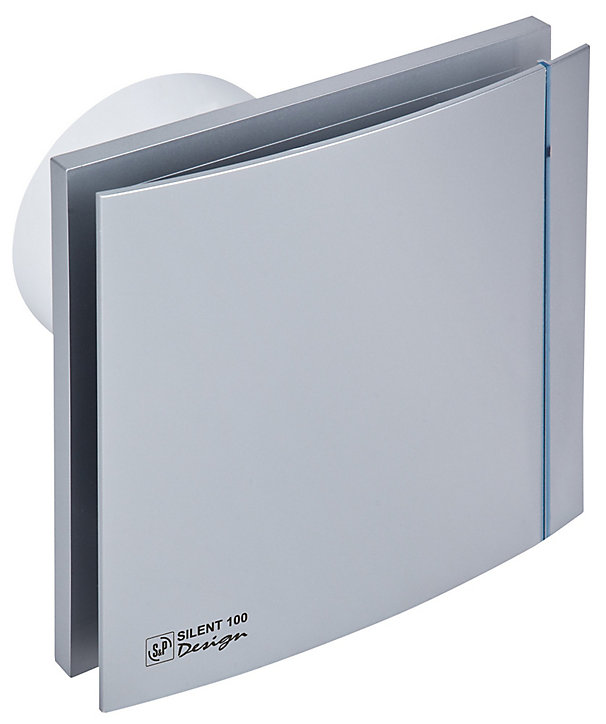 Aérateur ultra silencieux S&P Silent Design 100 CZ Silver ø100 mm