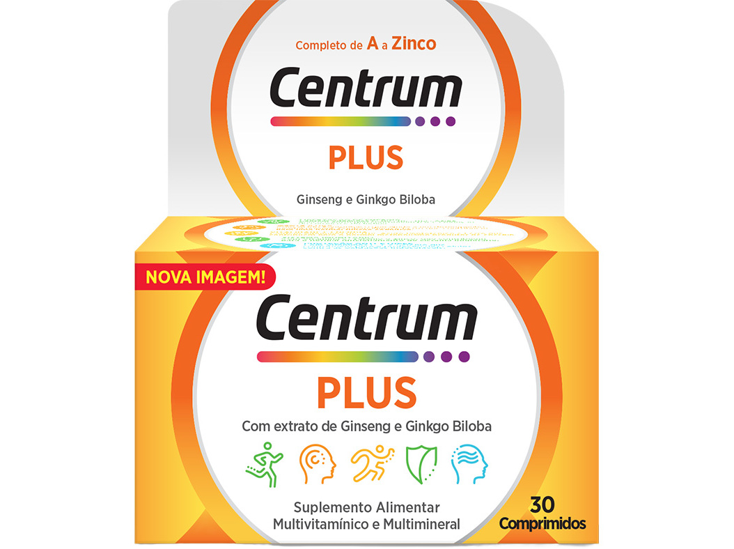 SUPLEMENTO CENTRUM PLUS GINSENG & GINGKO 30 COMPRIMIDOS