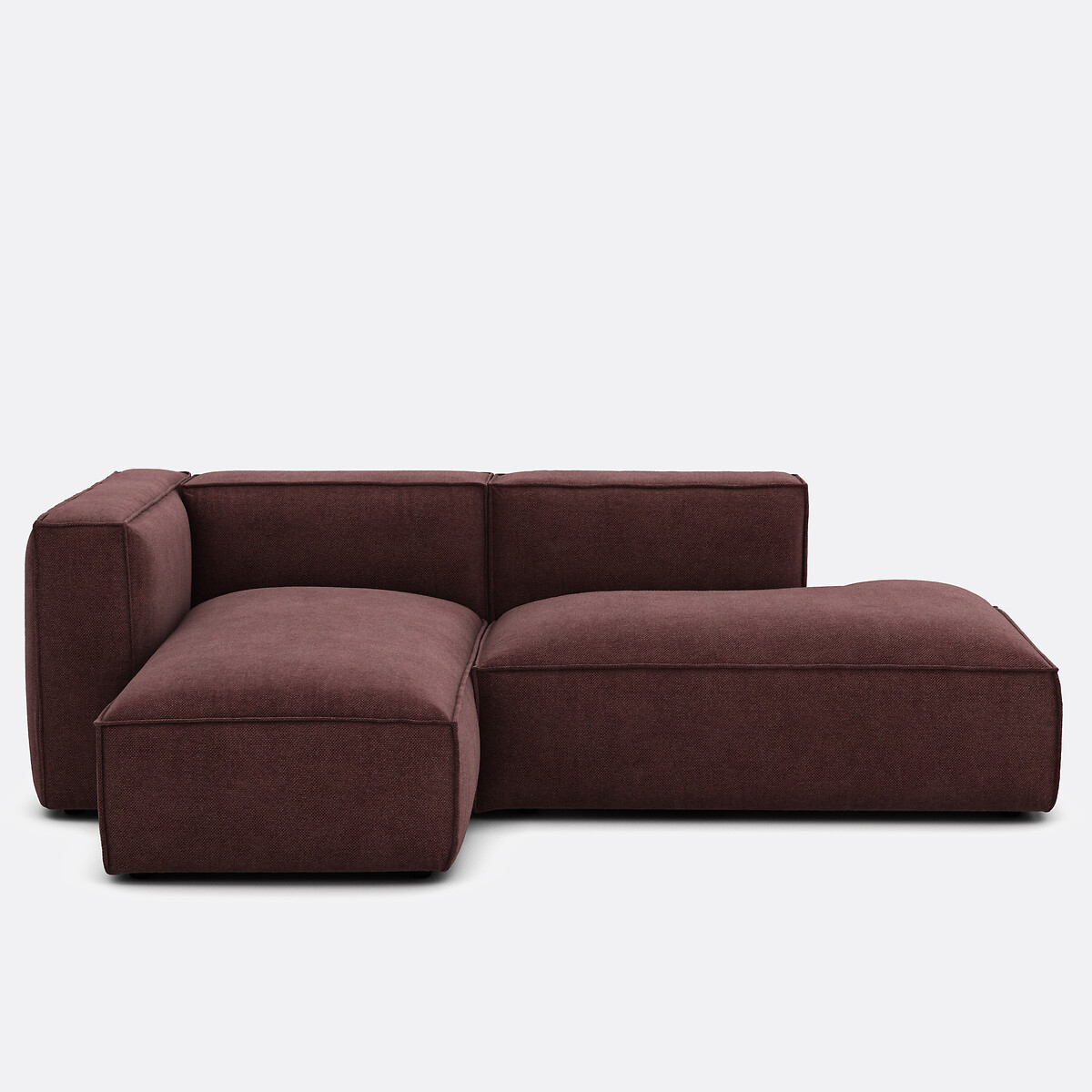 LA REDOUTE INTERIEURS<br>Sofá lounge, direito, tecido texturizado, Seven