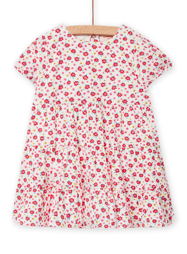Robe écrue à imprimé fleuri bébé fille