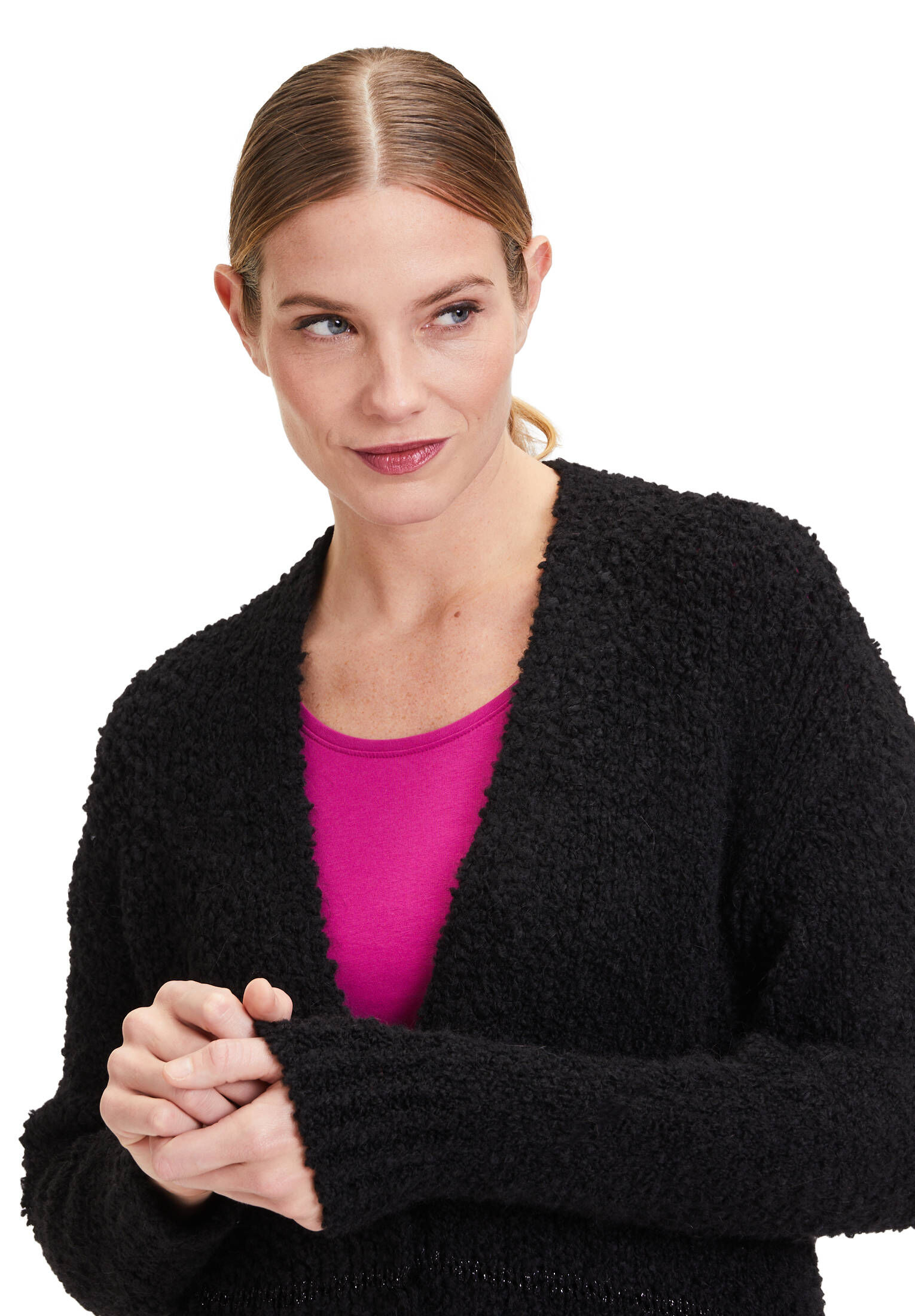 Cartoon| Damen Casual-Strickjacke mit Effektgarn