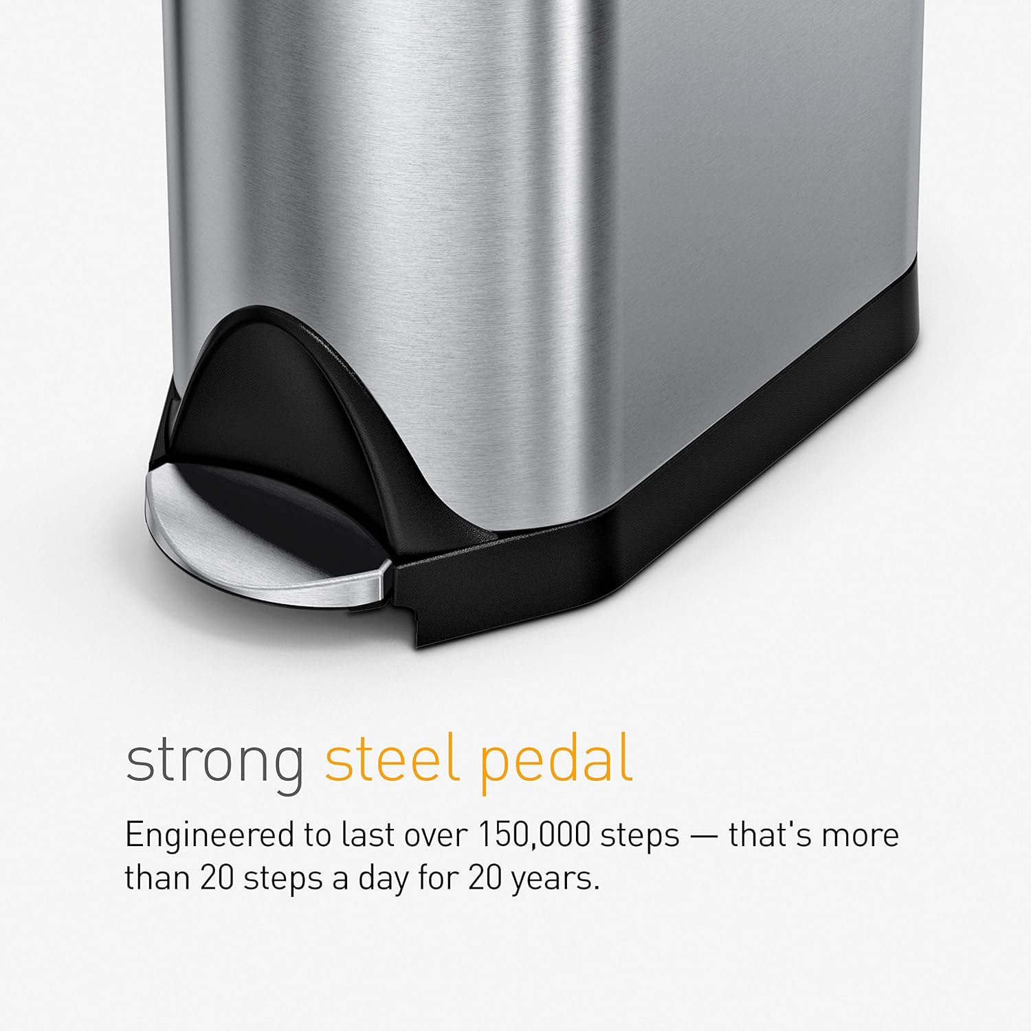 simplehuman CW2017 40 Liter, schmetterling Recycler, Mülltrennsystem 2 Fach, Mülleimer Küche, Mülltrennung, gebürsteter Stahl, 10 Jahre Garantie, Silber