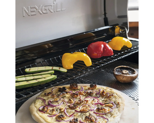 Nexgrill 4B Evolution gasgrill, zwart, 4 branders, 3,23 kW, grilloppervlak 44x64 cm + zijbrander, inclusief rooster, dekselthermometer, vetopvangbak, kookgereihouder, zijtafel, warmhoudrek