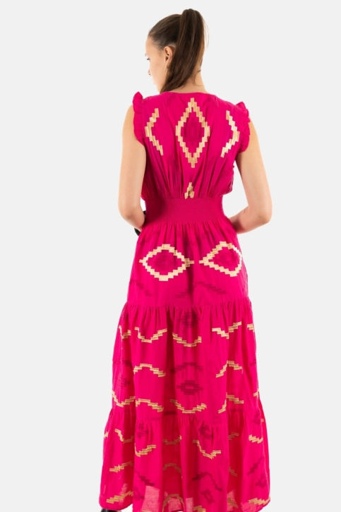 robe goa cindy long fuschia