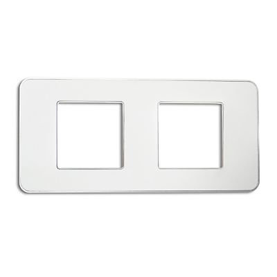 Plaque de finition double Colours Kalya blanc soft