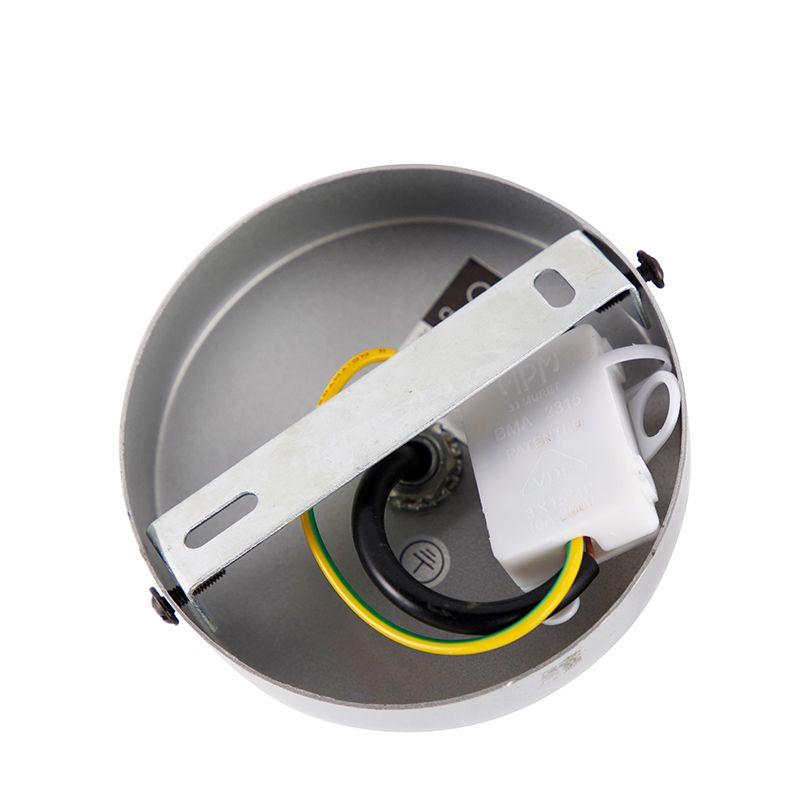 Oosterse plafondlamp staal met lichteffect - Sinbad