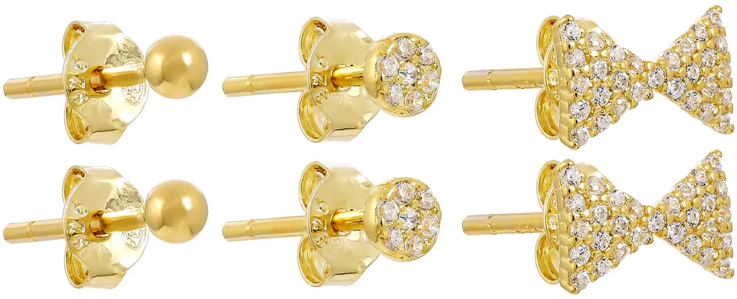 Ohrstecker-Set - Golden Bow