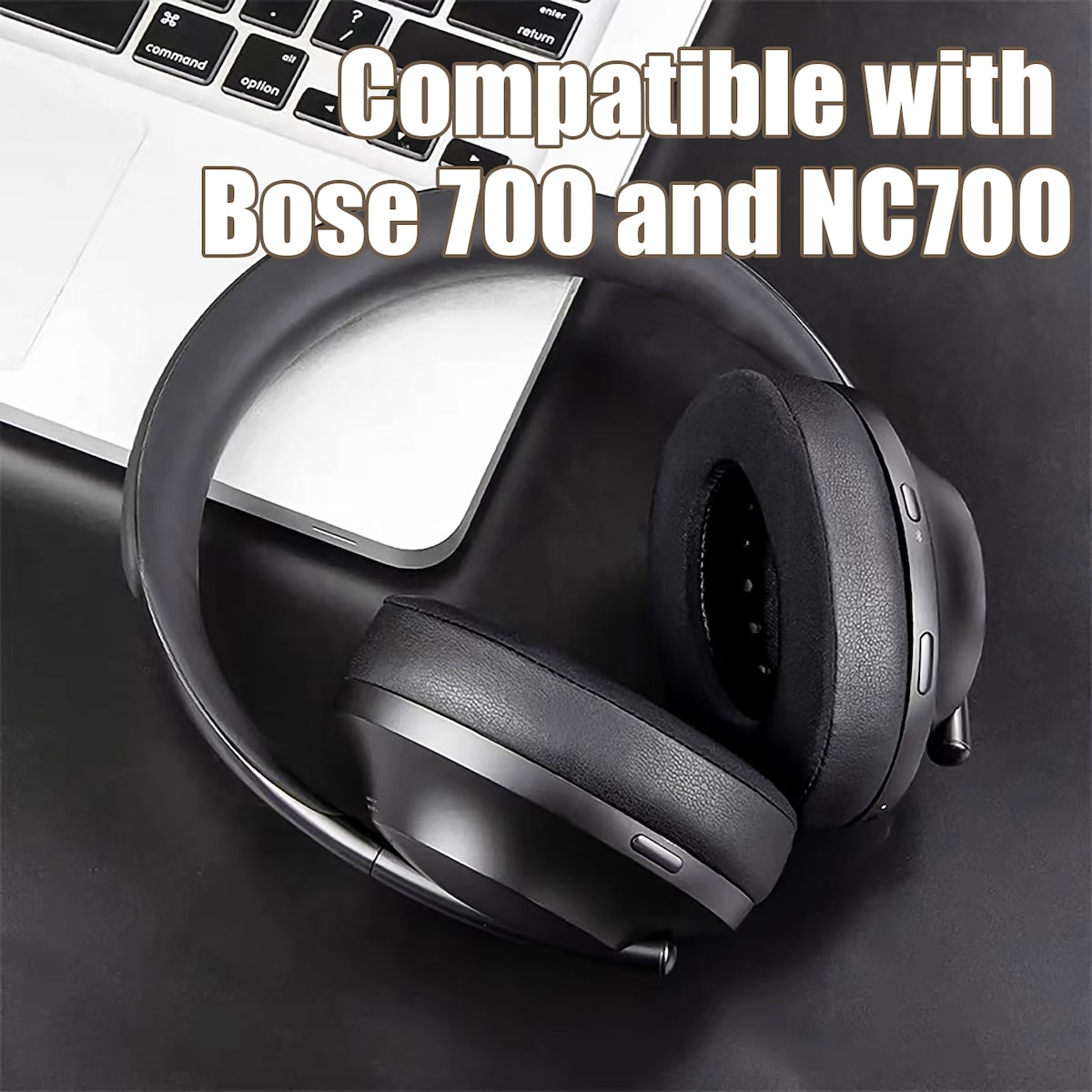 Øreputer i kunstskinn til Bose 700 / NC700 1 par Sort