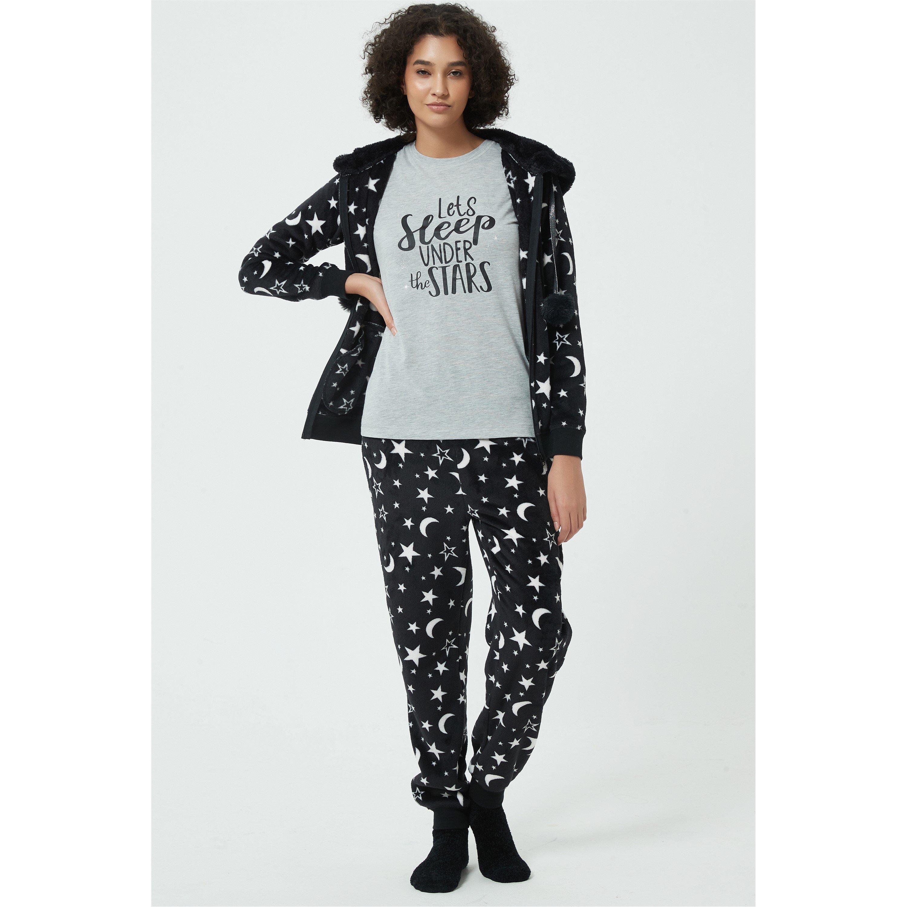 Linea Ladies 4 Piece Star Hooded Lounge Set