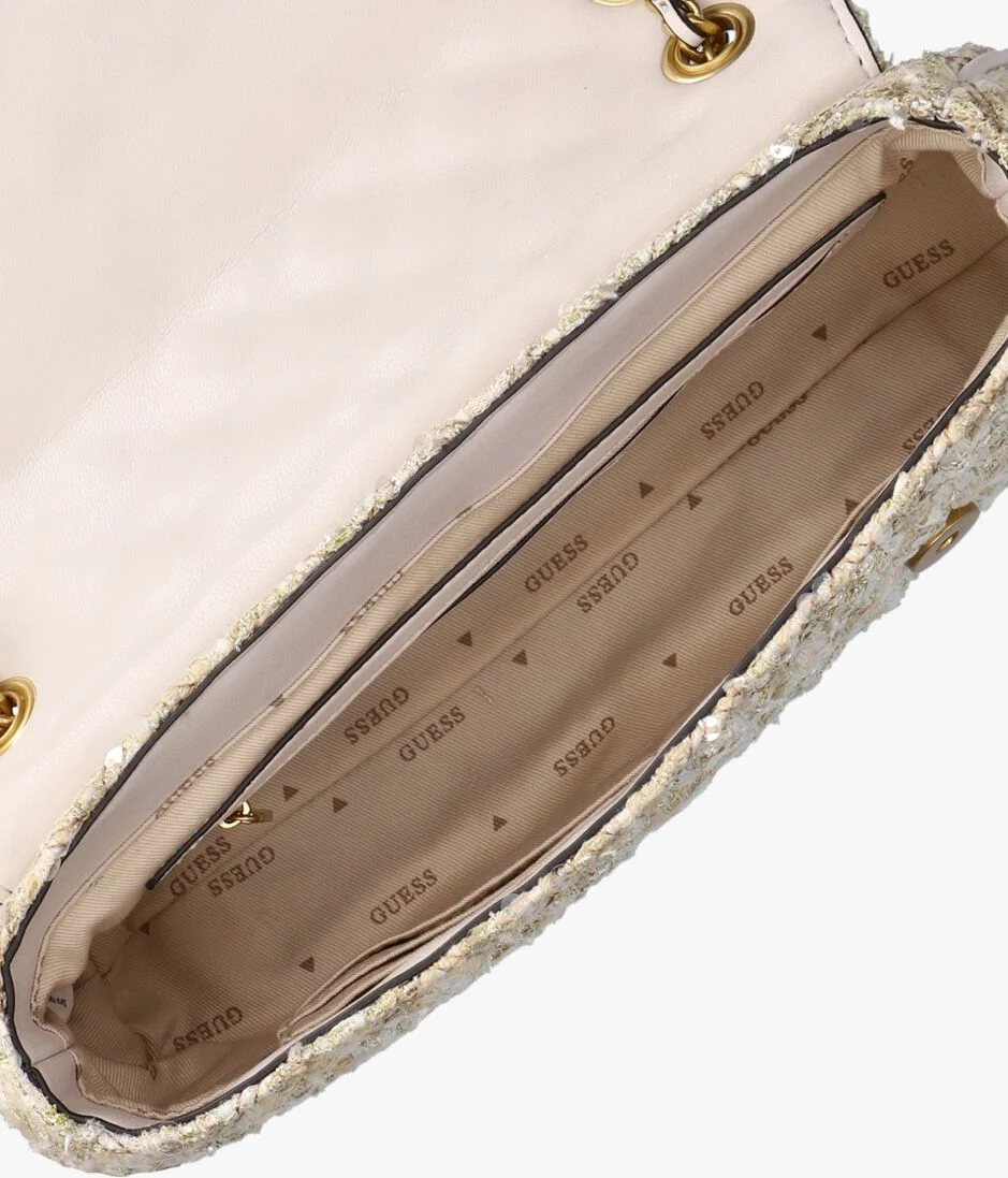 GUESS gouden guess schoudertas giully convertible xbody flap