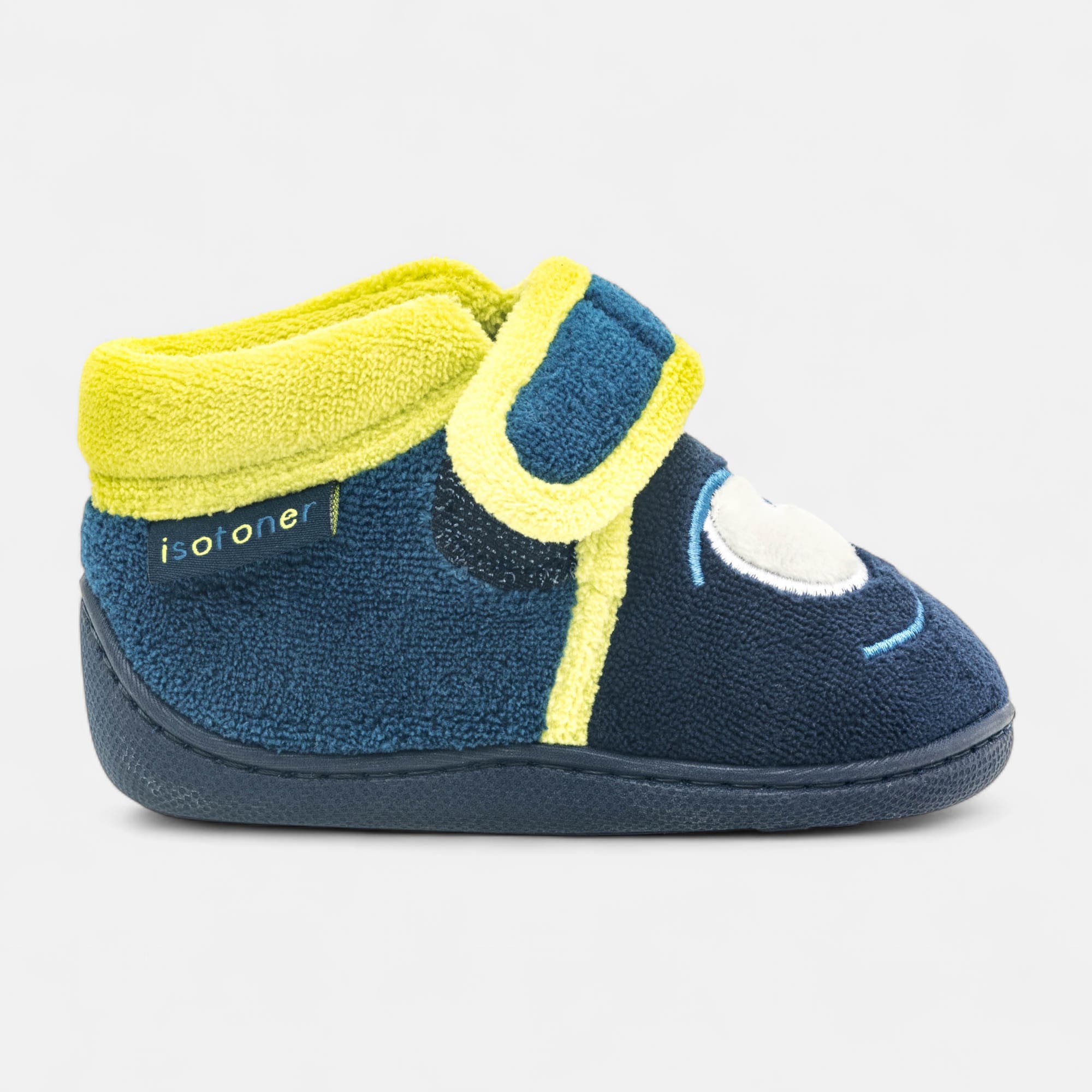Pantoufles attaches velcros Bébé garçon bleu marine
