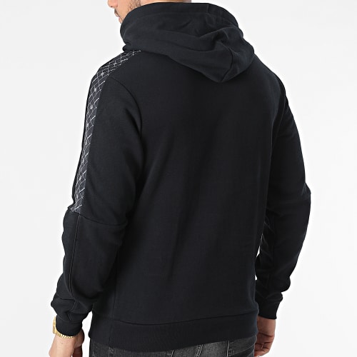 Sweat Capuche A Bandes Diamante 39992 Noir
