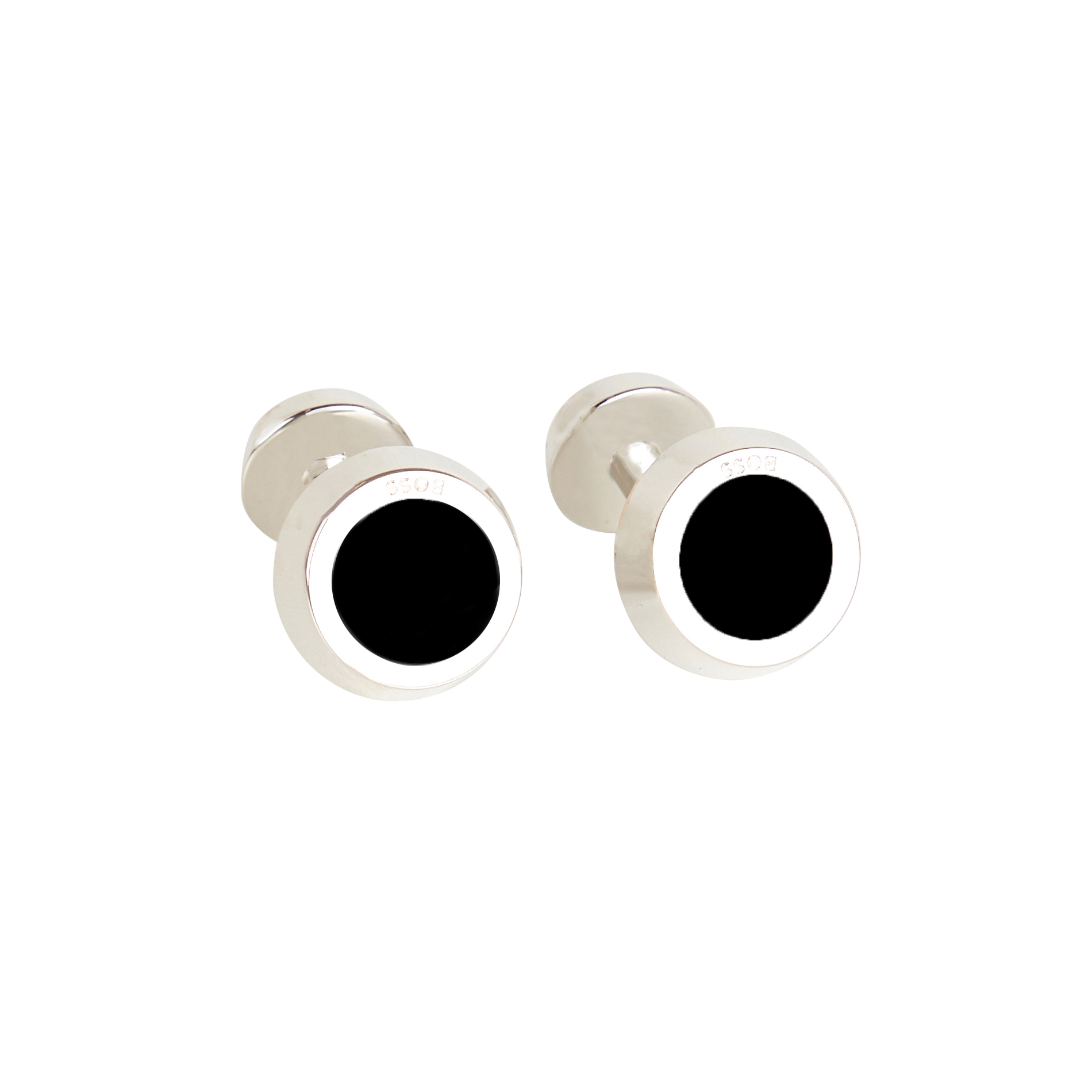 Boutons de manchette ronds en laiton | Bleu