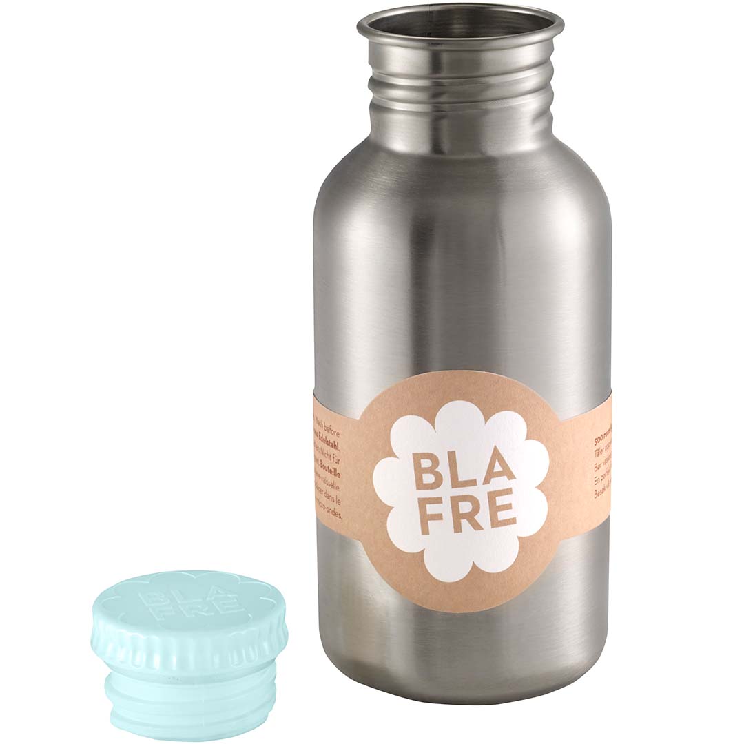 Blafre rvs drinkfles lichtblauw - 500ml