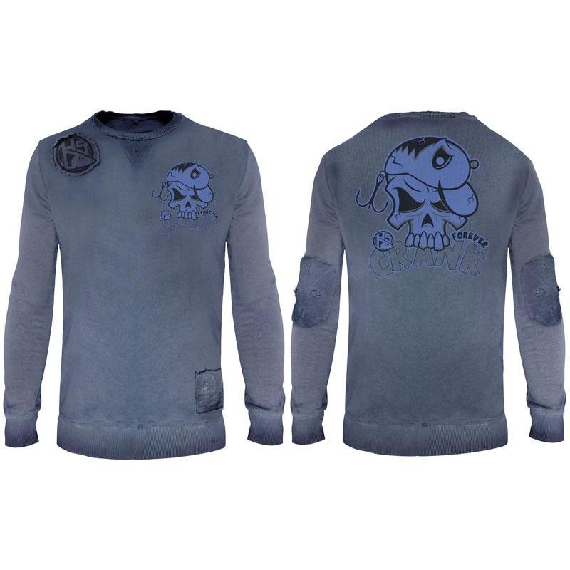 Sweat Homme Hot Spot Design Crank Forever - Bleu