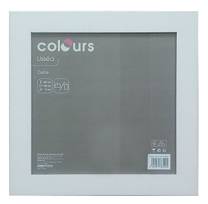 Cadre photo blanc Lissea l.30 x H.30 cm