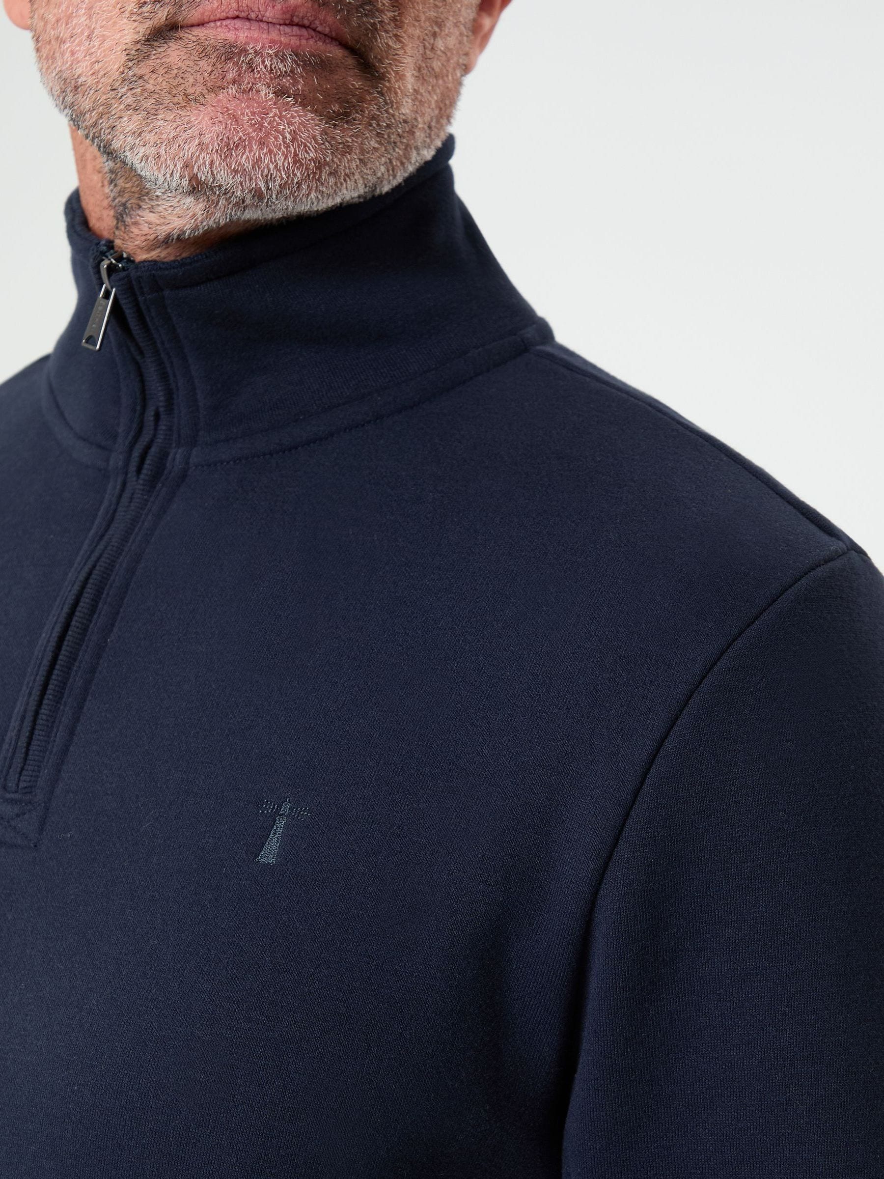 Blauw - Saltwell Quarter Zip Sweatshirt