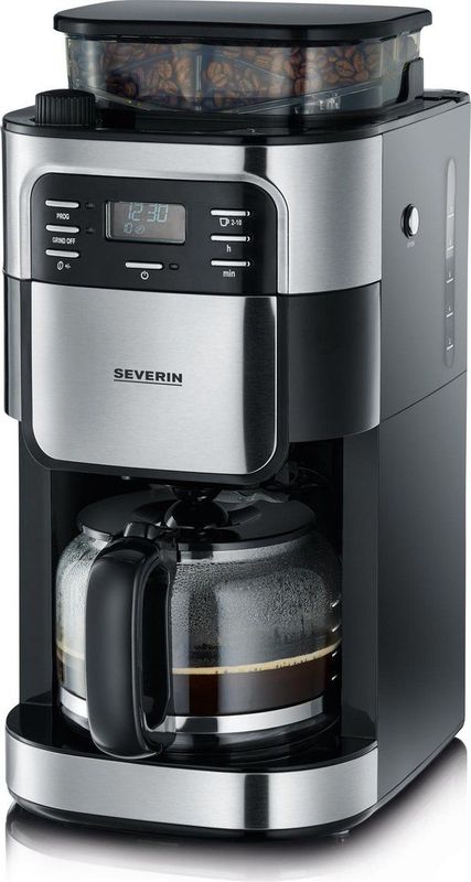 Severin - KA 4810 - Filter Koffiezetapparaat - Zwart / Rvs - Glazen Kan