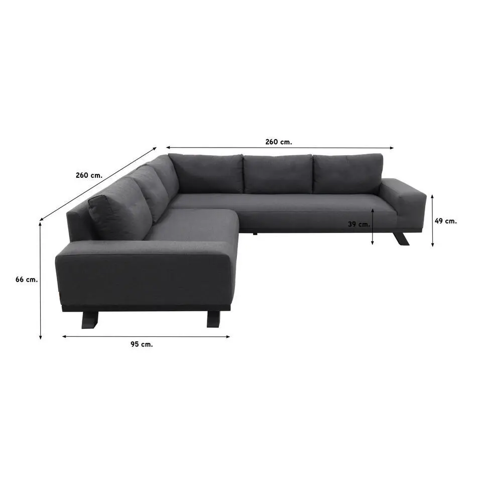VDG Barcelona/royalty Sunbrella loungeset - sooty