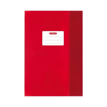 Herlitz Heftumschläge mit Baststruktur, DIN A5, rot, 10 Stück