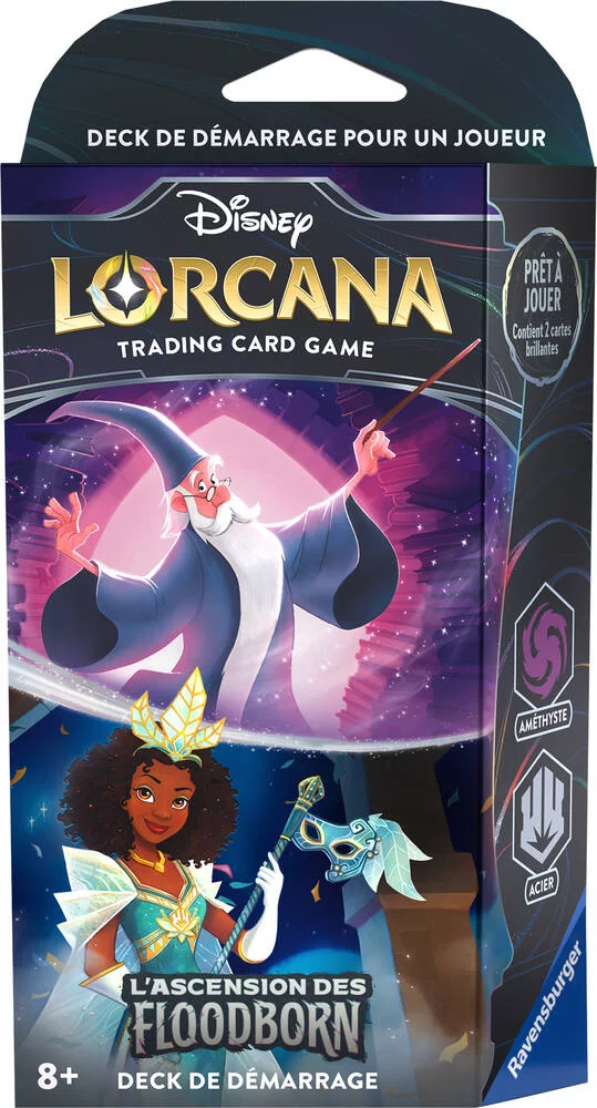 DISNEY LORCANA - DECK DEMARRAGE  - L'ASCENSION DES FLOODBORN - AMETHYSTE-ACIER