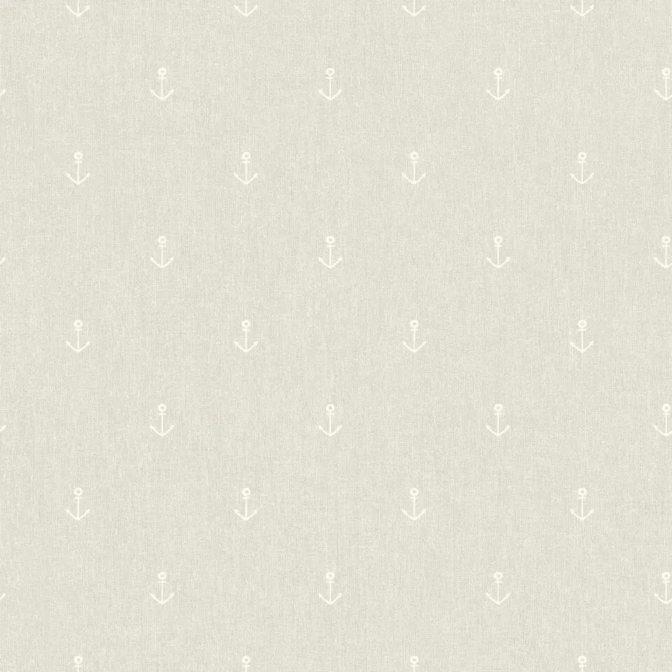 Dutch Wallcoverings behang - My Kingdom Anchors lichtbeige - 0.53x10,05m