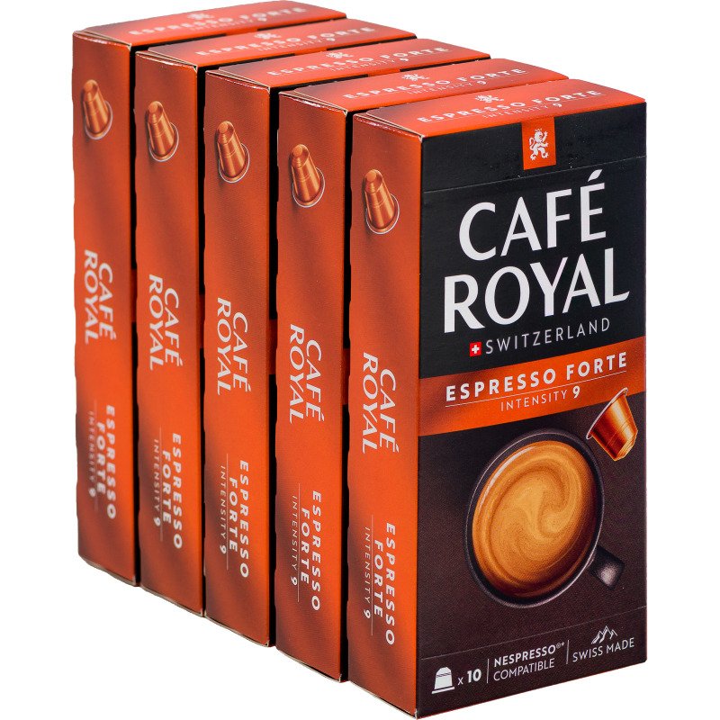 Capsules de café Café Royal Espresso Forte - 5 Boîtes de 10
