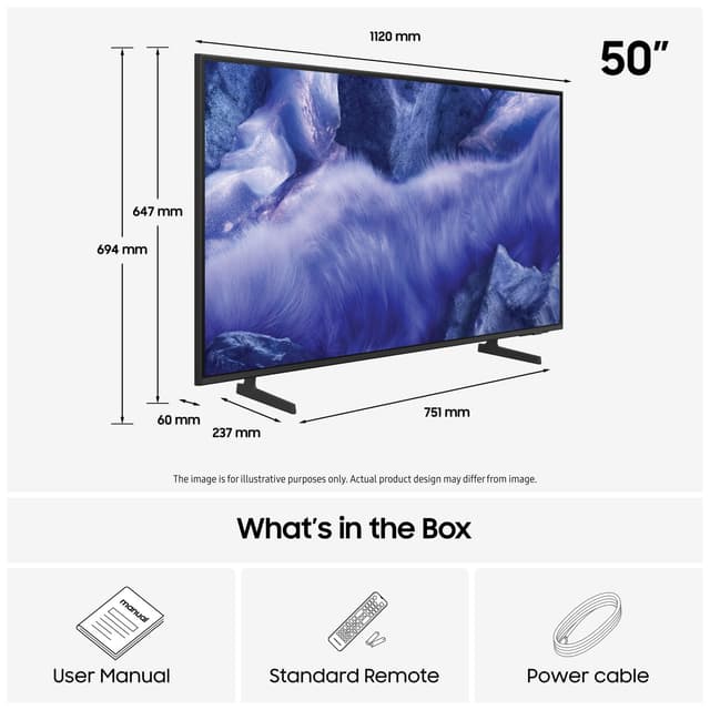 Samsung 50” QEF1 4K QLED Smart TV (2025)