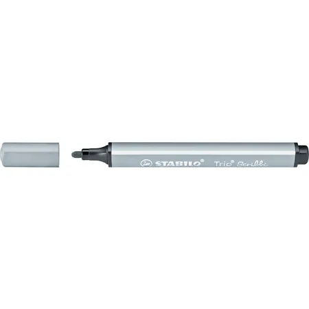Gefederter Dreikant-Filzstift - STABILO Trio Scribbi - Einzelstift - elefantengrau
