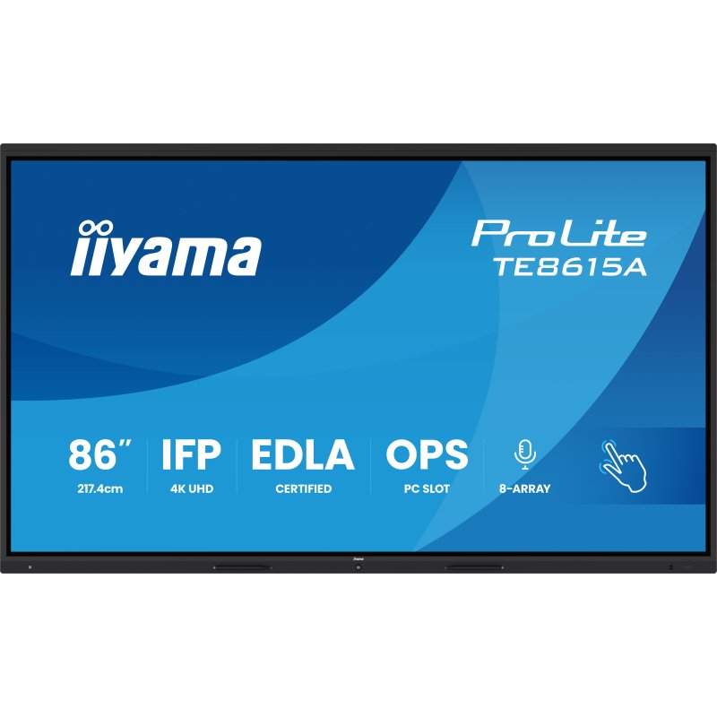 iiyama TE8615A-B1AG Écran d'affichage dynamique Écran plat interactif 2,17 m (85.6