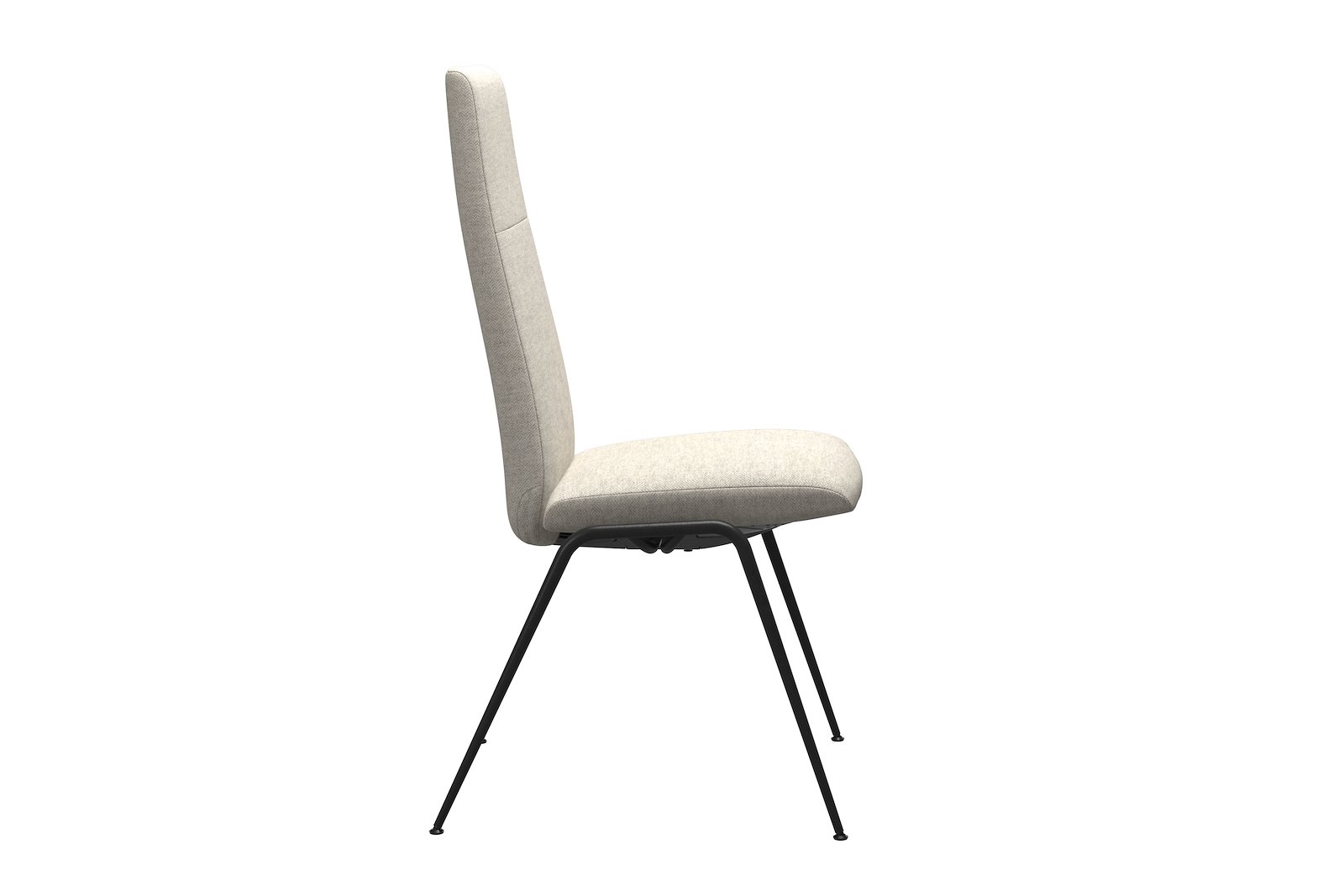 Chilli spisestol Tekstil Peony - Light Beige - Sort