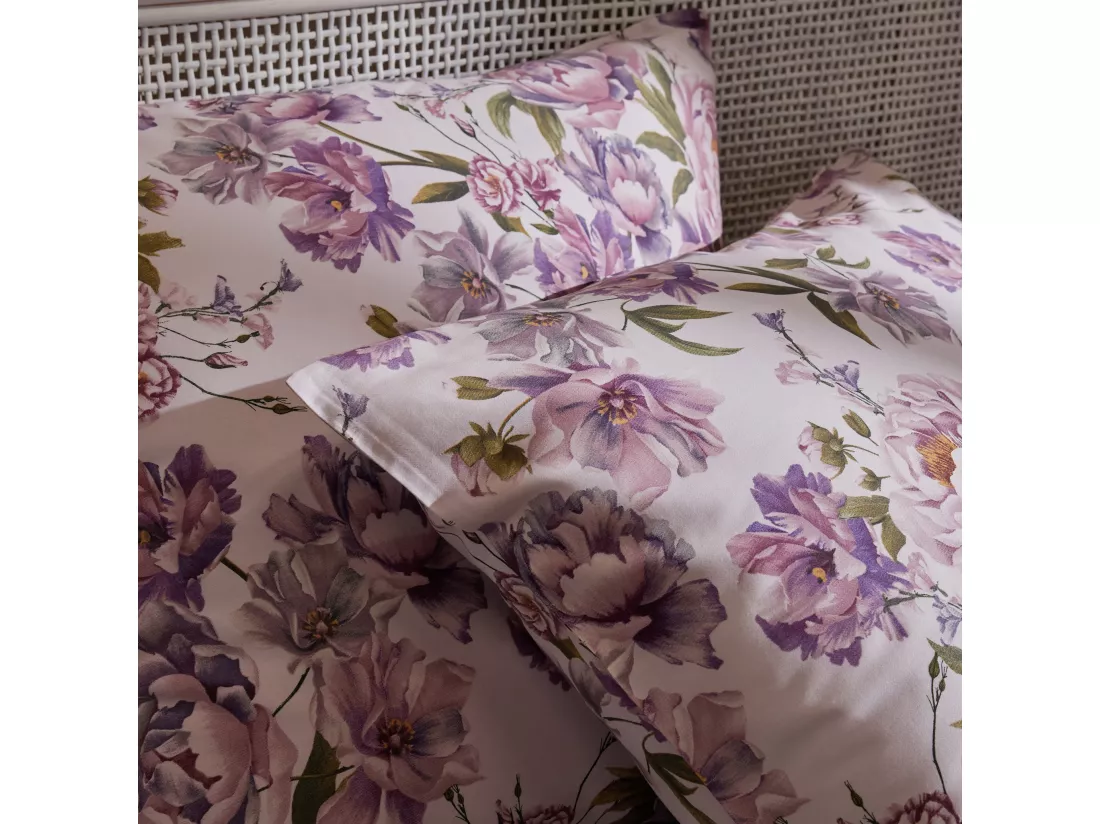 Literie en satin de coton Aurelis rose moyen 200 x 220