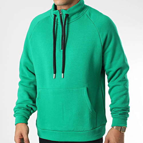 Sweat Col Zippé KL-2101 Vert