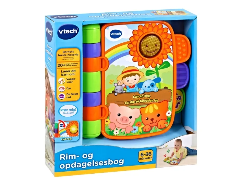 Vtech Baby Rim- og opdagelsesbog DK