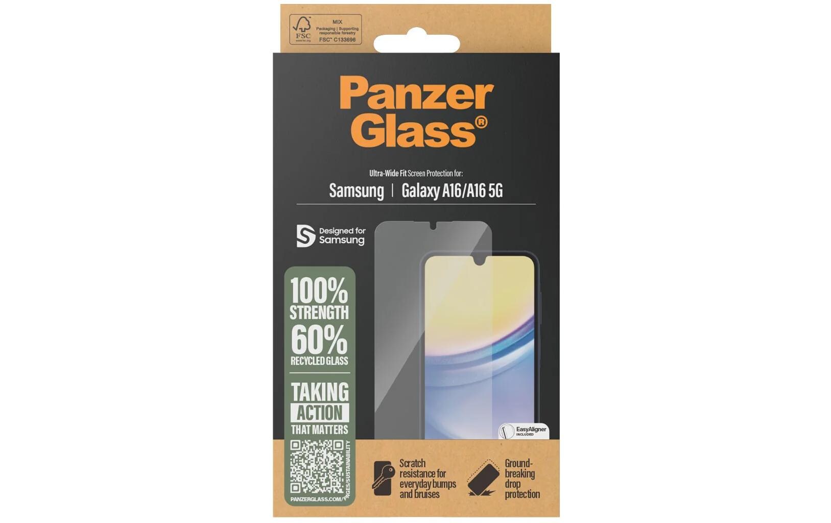 Displayschutz Ultra wide Fit Galaxy A16 / A16 5GDisplay-Schutzfolie für das Samsung Galaxy A16/Galaxy A16 5G