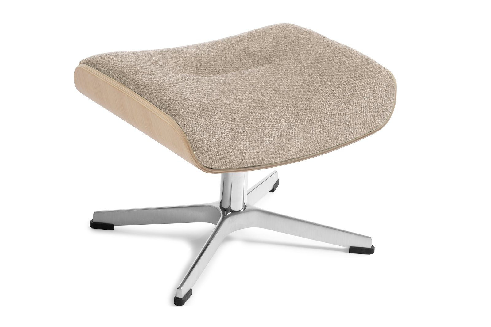 Air krakk I tekstil Cortina 1108-09 Sand, standard svingfot alu. Skrog i ubehandlet eik