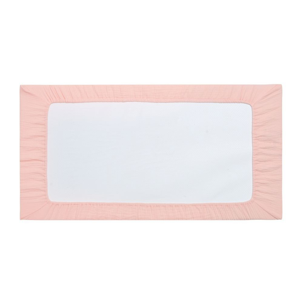 (80x40cm) Baumwoll Baby Wickelkissen Überzug Wickelauflage Spannbezug - Rosa