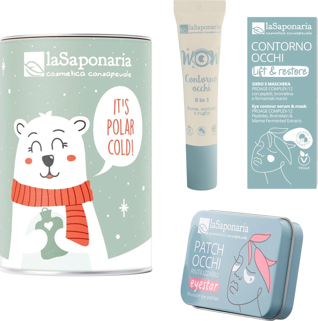 La Saponaria  Geschenkset Spardose Eisbär