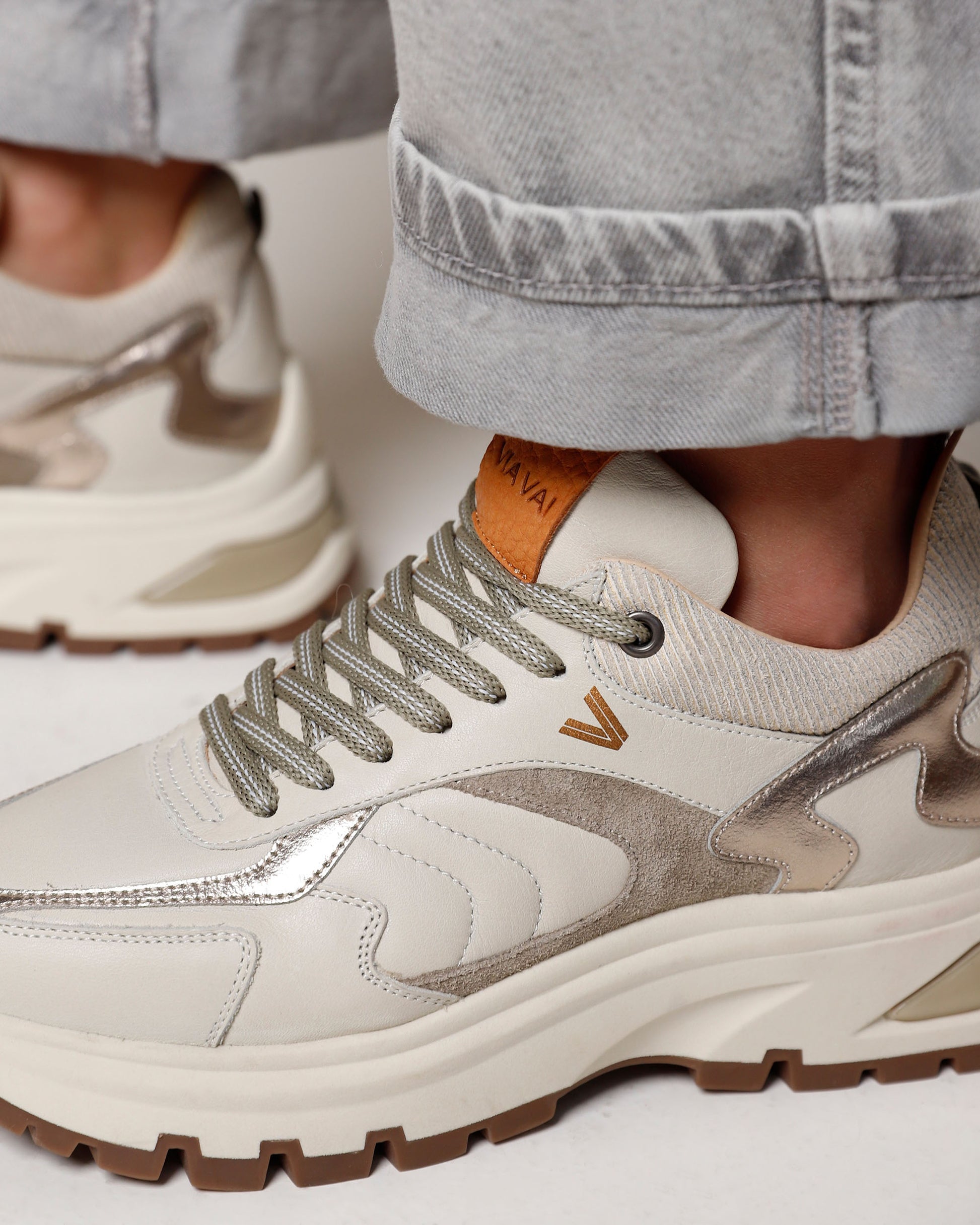 VIA VAI beige dames sneakers Liz Leighton