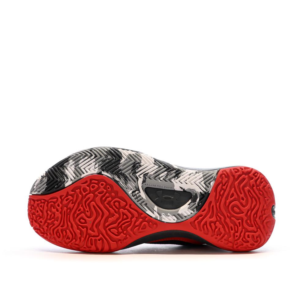 Under Armour Chaussures Basket Rouge/Noire Mixte Under Armour Lockdown 6