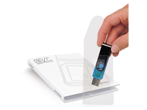 USB-lomme, Djois, selvklæbende, klar, pakke a 10 stk