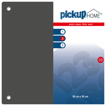 Pickup 3D Home plaat grijs acrylaat 3 mm 15 x 15 cm