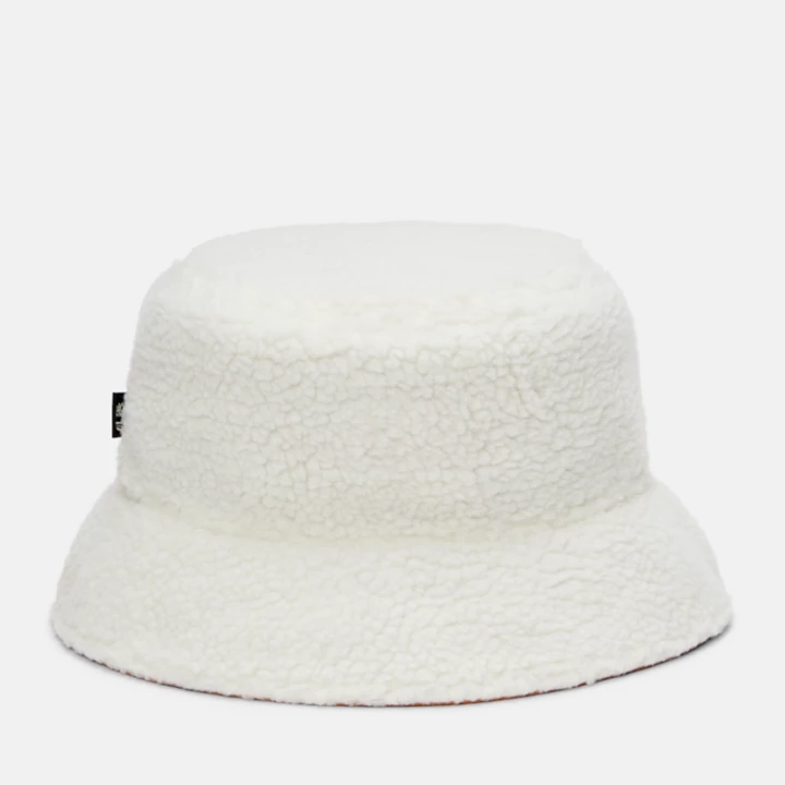 Chapéu Bucket Reversível com Forro de Lã Macia na Cor Laranja